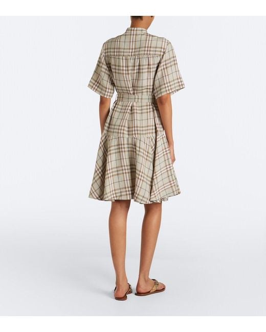 Burberry Natural Check Belted Minidress