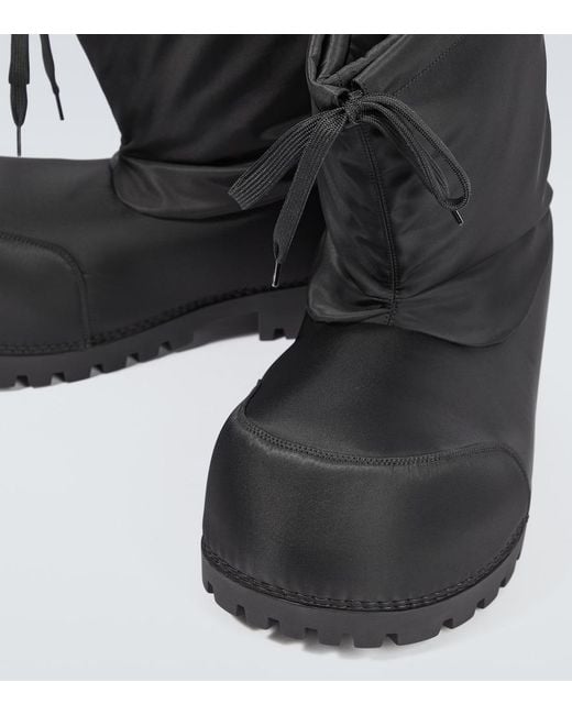 Balenciaga Black Alaska Nylon Ankle Boots for men