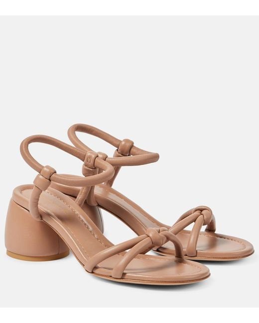 Gianvito Rossi Pink Cassis 60 Leather Sandals
