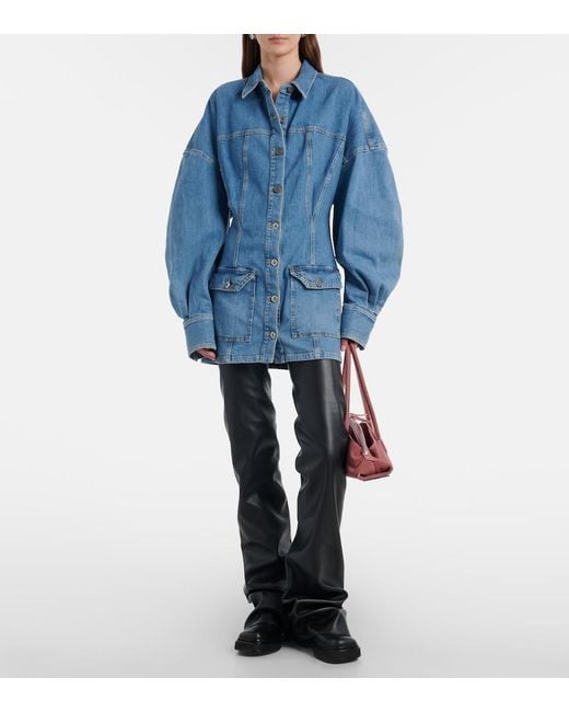 The Attico Blue Denim Minidress