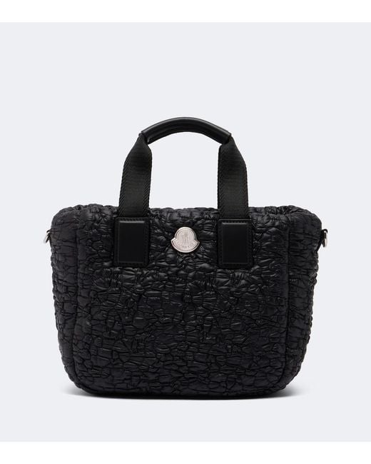 Moncler Black Caradoc Mini Quilted Top-Handle Bag