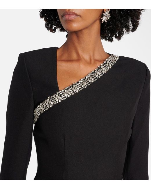 Abito Midi Con Cristalli di Roland Mouret in Black