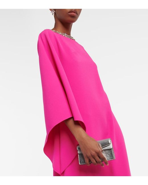 Safiyaa Pink Verzierte Robe Arama Aus Crepe