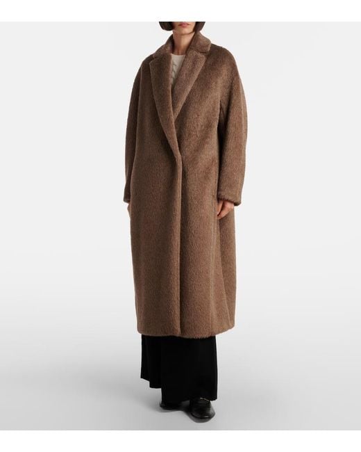 Max Mara Brown Giorgia Alpaca And Wool-Blend Coat