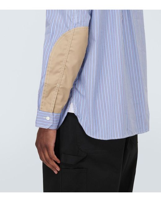 Junya Watanabe Blue X Roy Lichtenstein Patchwork Cotton Shirt for men