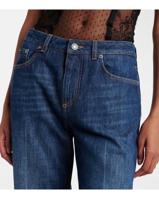 Dolce & Gabbana Blue Mid-Rise Flared Jeans