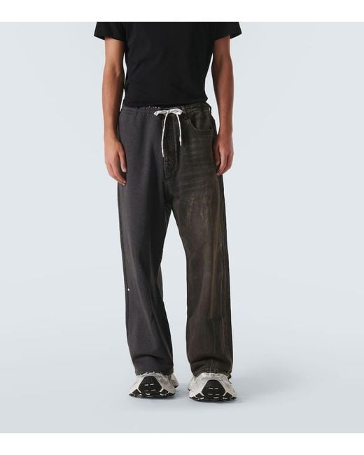 Jeans Anchos De Tiro Medio Balenciaga de hombre de color Gray