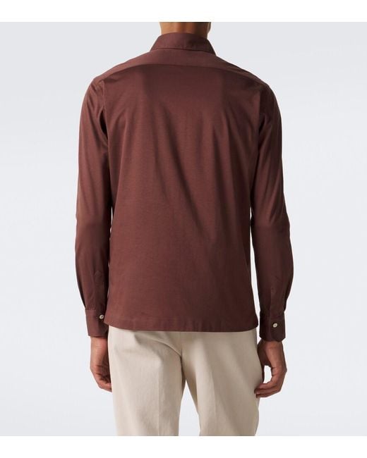 Kiton Red Cotton Polo Shirt for men