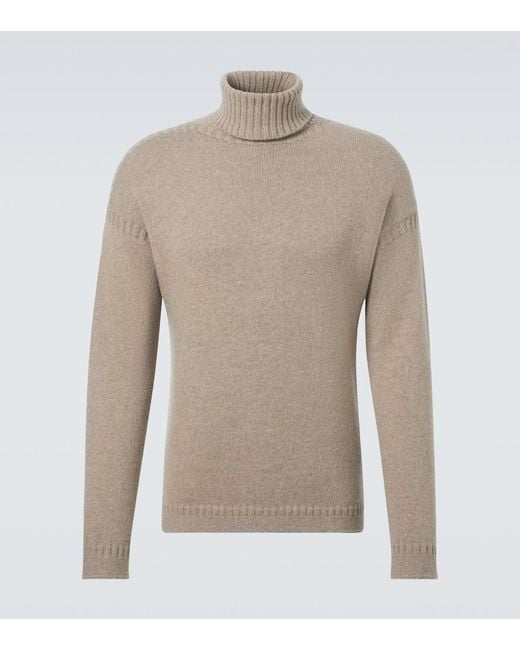 Loro Piana Natural Cashmere Turtleneck Sweater for men