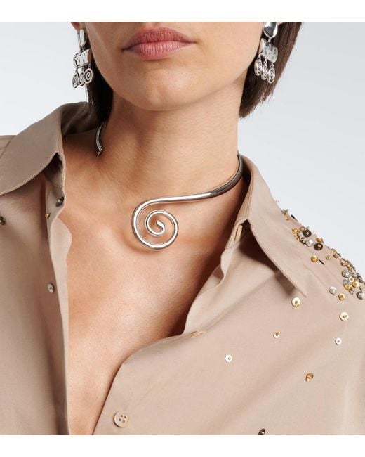 DEHANCHE White Koru Sterling Choker