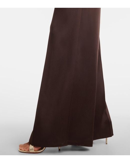 Max Mara Purple Belted Satin Jumpsuit