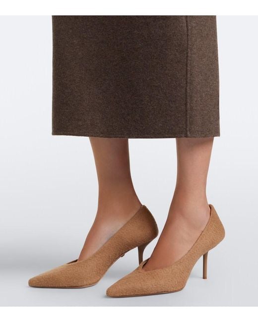 Max Mara Natural Suede-Lined Pumps
