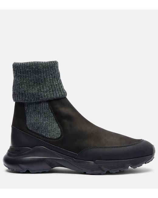 Tod's Black Leather Chelsea Boots