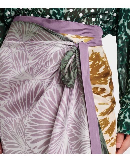 Falda Envolvente Scarfy Estampada Dries Van Noten de color Purple