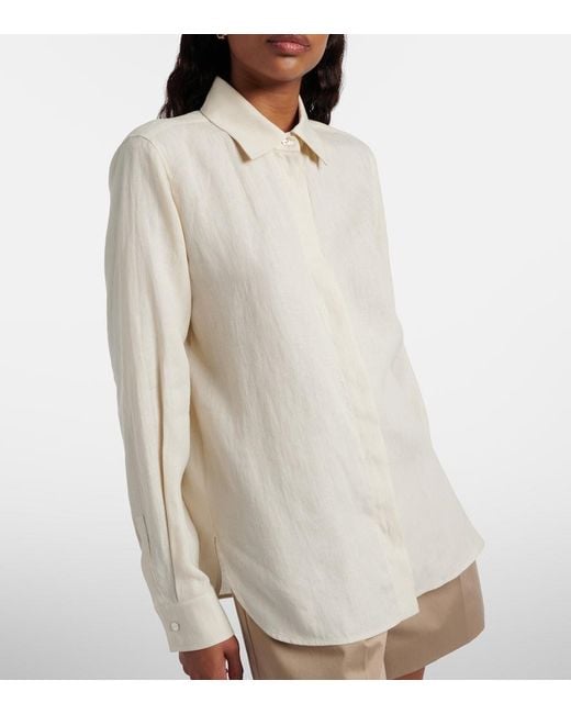 Max Mara Natural Falasco Linen Shirt