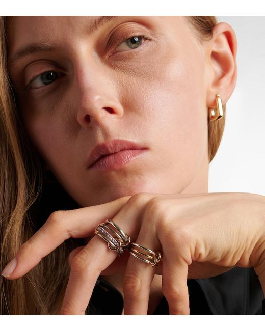 Spinelli Kilcollin Metallic Solarium 18Kt And Sterling Linked Rings