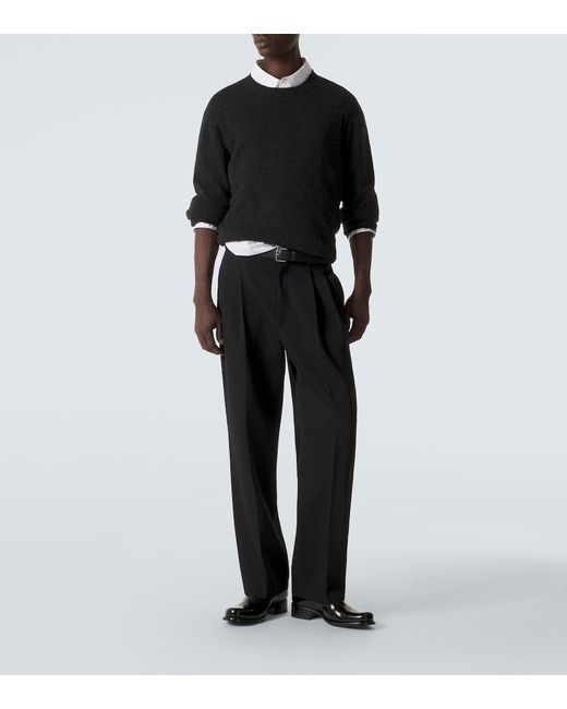 The Row Black Kai Leather Derby Shoes for men