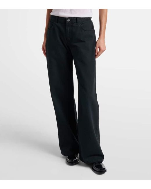 Jeans Eglitta A Gamba Larga E Vita Bassa di The Row in Blue