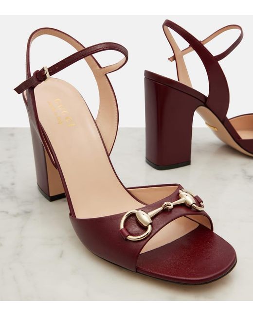 Gucci Brown Sandalen Horsebit 95 Aus Leder