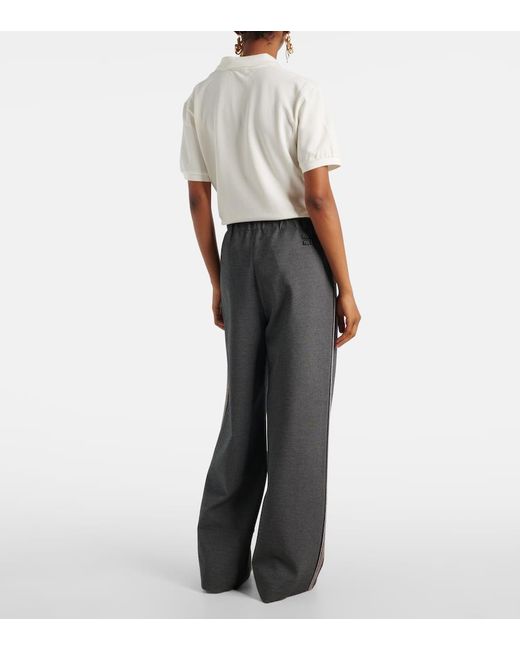 Miu Miu Gray Gerade Hose Aus Strick