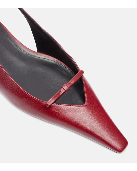 Victoria Beckham Pink Leather Slingback Flats
