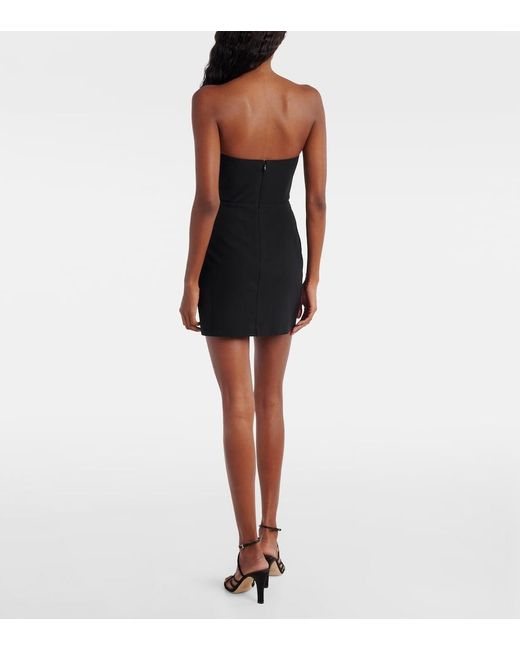 Nensi Dojaka Black Cutout Strapless Minidress