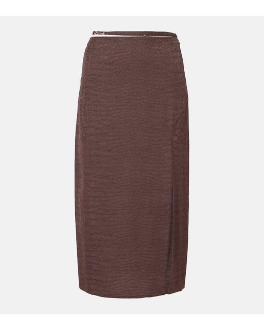 Gonna Midi Notte di Jacquemus in Brown