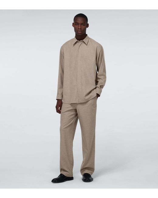 auralee wool cashmere flannel jacket