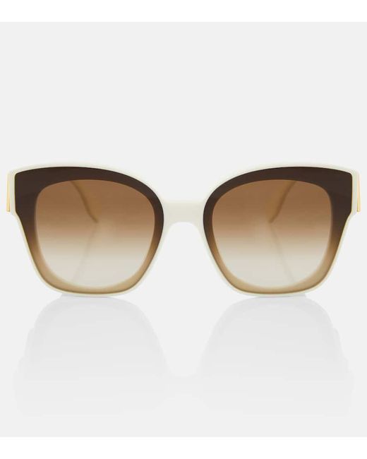 Fendi Brown First Butterfly Square Sunglasses