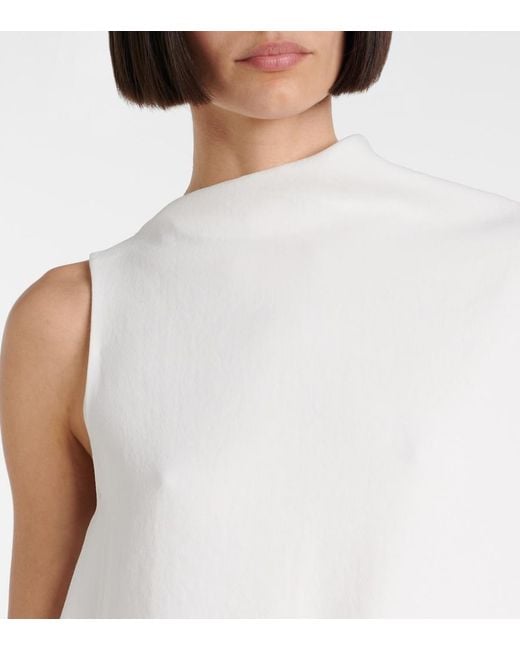 Vince White Asymmetric Draped Top