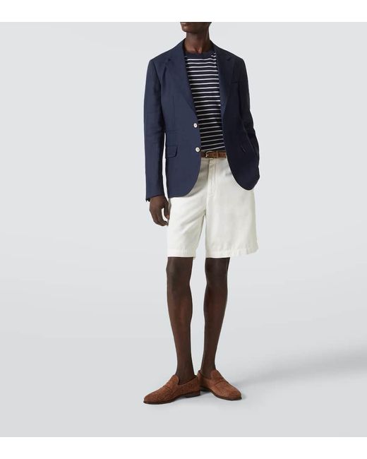 Blazer di Brunello Cucinelli in Blue da Uomo