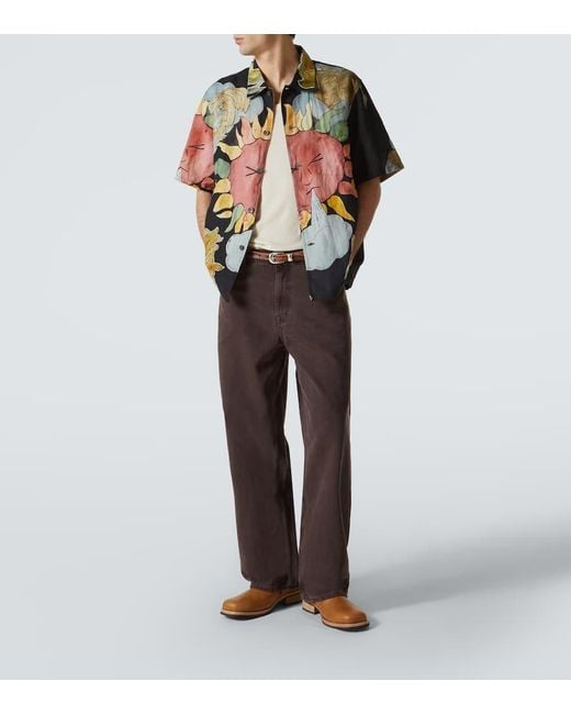 Camisa Box De Lino Y Algodon Estampada Our Legacy de hombre de color Multicolor