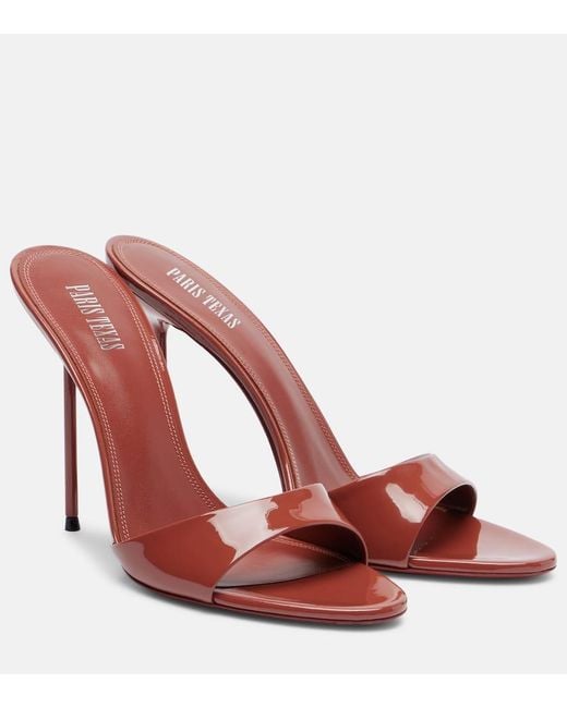 Mules Lidia 105 En Cuir Paris Texas en coloris Red