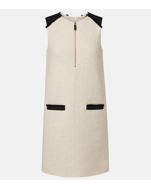 Max Mara Natural Mito Cotton And Linen Midi Dress