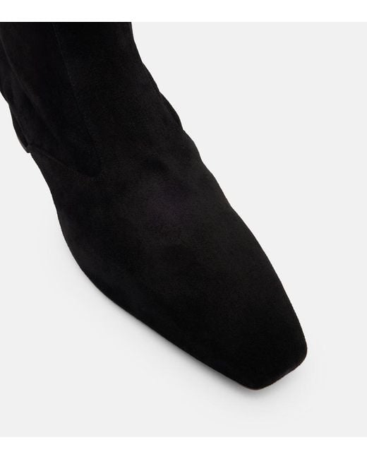 Aquazzura Black Remi 35 Suede Over-The-Knee Boots