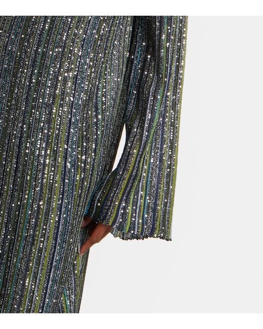 Missoni Gray Striped Lame Gown
