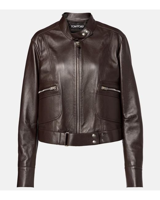 Tom Ford Brown Leather Jacket