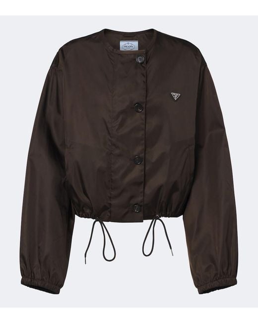 Prada Black Re-Nylon Cropped Jacket