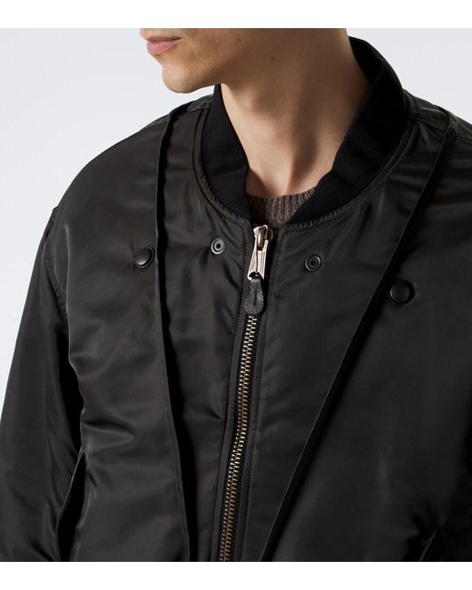 Maison Margiela Black Reversible Bomber Jacket for men