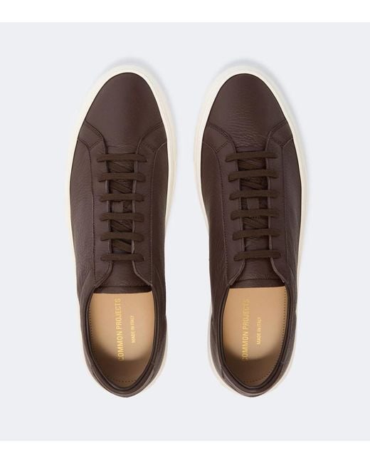 Common Projects Brown Achilles Leather Sneakers for men