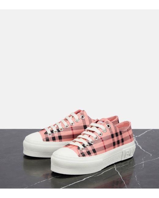 Burberry Multicolor Jack Check-print Leather Low-top Trainers