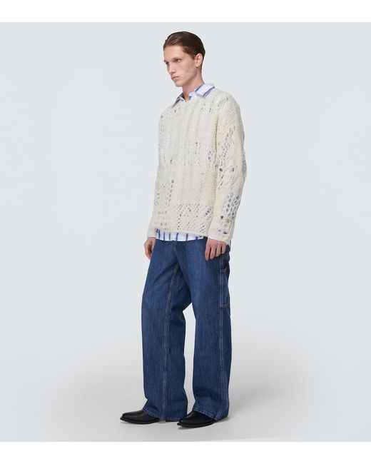Jeans A Gamba Larga Joiner E Vita Media di Our Legacy in Blue da Uomo