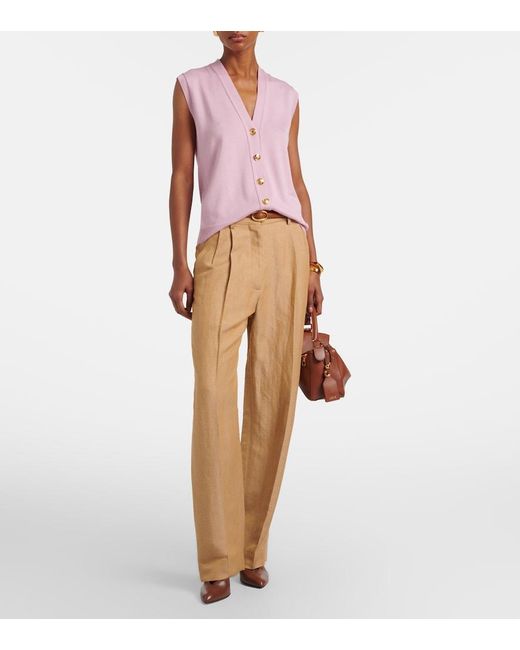 Blazé Milano Pink Sebright Wool, Silk, And Cashmere Vest
