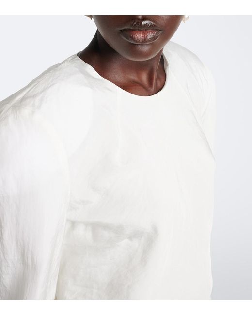 Magda Butrym White Draped Top