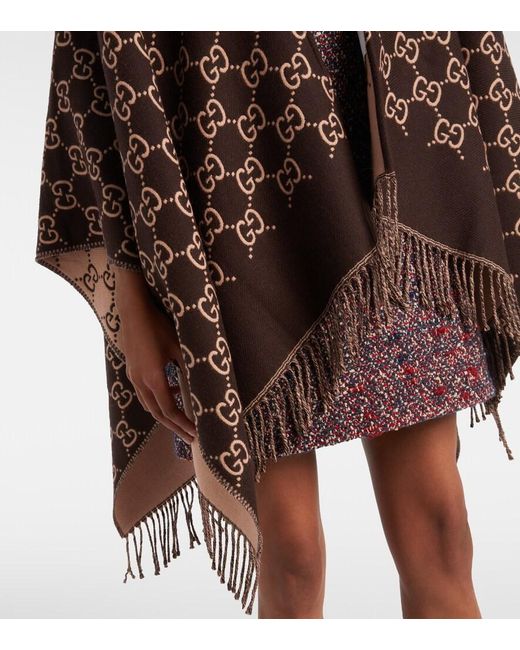 Gucci Brown Wool Poncho