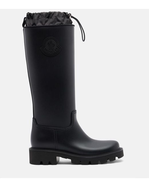 Moncler Black Kickstream Rain Boots