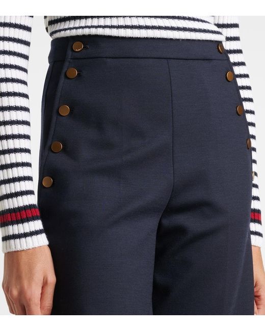 Max Mara Blue Valdez Wool-Blend Culottes