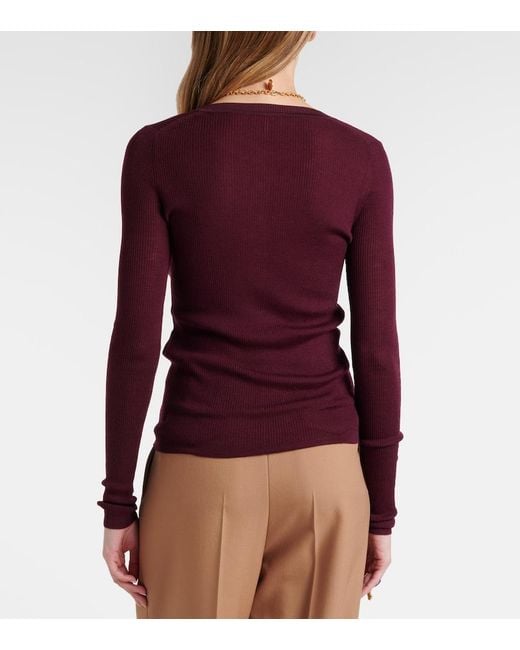 Chloé Purple Wool Henley Shirt