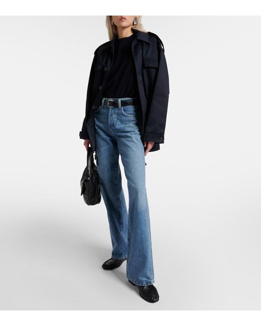 Citizens of Humanity Blue Annina Mid-Rise Wide-Leg Jeans
