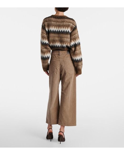 Brunello Cucinelli Brown Monili Cotton Corduroy Straight Pants